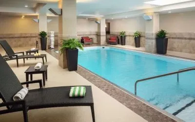 Refreshing indoor pool at Embassy Suites By Hilton St. Louis Downtown.