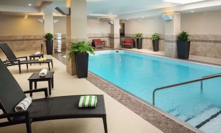 Refreshing indoor pool at Embassy Suites By Hilton St. Louis Downtown.
