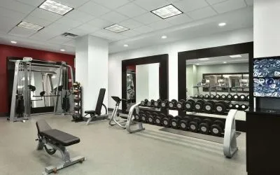 Fitness center at Embassy Suites By Hilton St. Louis Downtown.