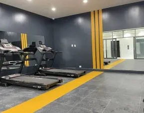 Fitness center at Liberty View Brooklyn Hotel.