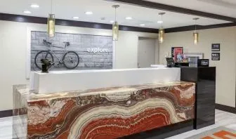 Reception desk at Hampton Inn & Suites Houston-Bush Intercontinental Aprt.