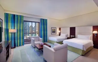 Day use room with queen beds at Hilton Dubai The Walk.
