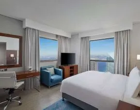 Day use room with king bed at Hilton Dubai The Walk.