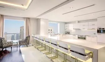 Bar seating at Hilton Dubai The Walk.