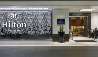 Hilton hotel entrance at Hilton Dubai The Walk.
