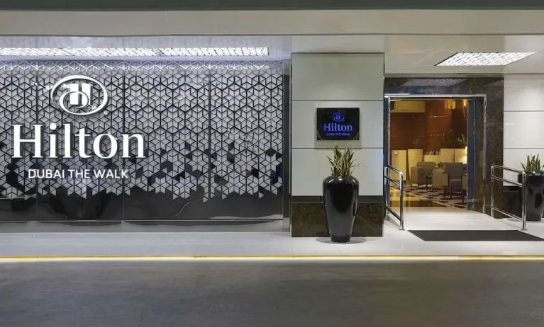 Hilton hotel entrance at Hilton Dubai The Walk.