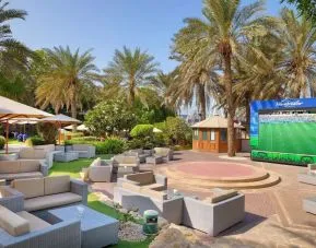 Outdoor seating at Hilton Dubai The Walk.