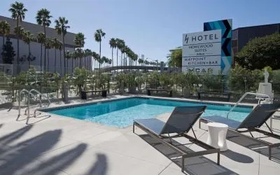 Outdoor pool at Homewood Suites By Hilton Los Angeles International Airport.