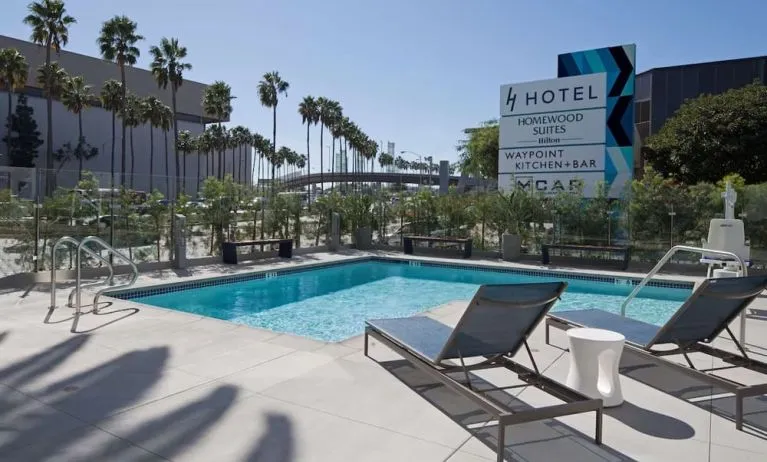 Outdoor pool at Homewood Suites By Hilton Los Angeles International Airport.