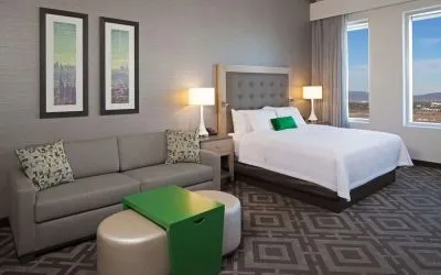 King room at Homewood Suites By Hilton Los Angeles International Airport.