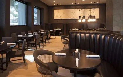 Dining area at Homewood Suites By Hilton Los Angeles International Airport.