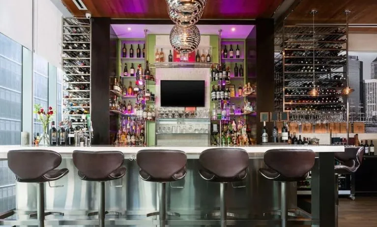 Hotel bar at Hilton Garden Inn New York/Times Square Central.