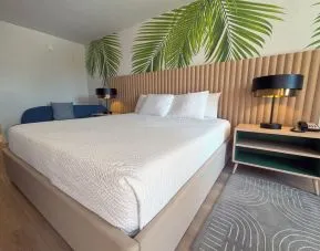 King room at The Harrison Hotel Downtown Hollywood.