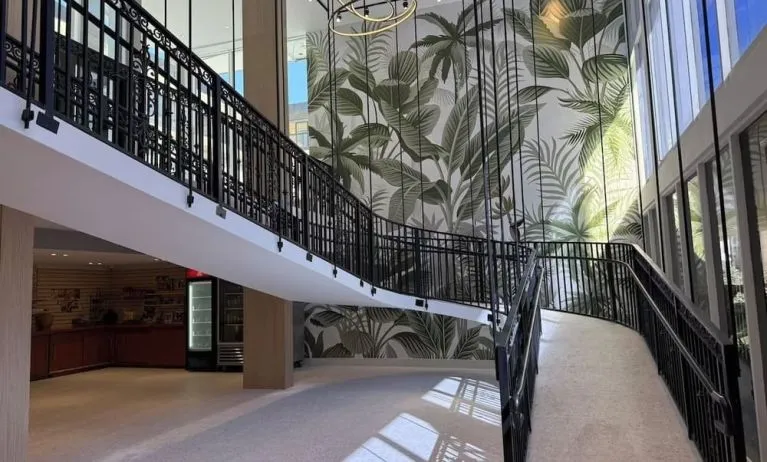 Stairway at The Harrison Hotel Downtown Hollywood.