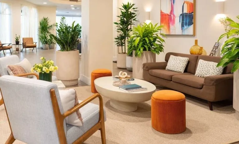 Lobby lounge at Hotel Tampa Riverwalk.