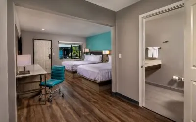 Day use twin room with private bathroom at Travelodge LAX By Wyndham.