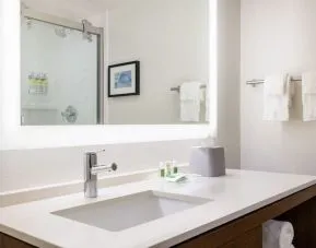 Guest bathroom at DoubleTree By Hilton Fort Worth South.