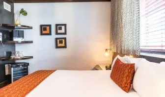 King bed at Hotel Chelsea, A South Beach Group Hotel.