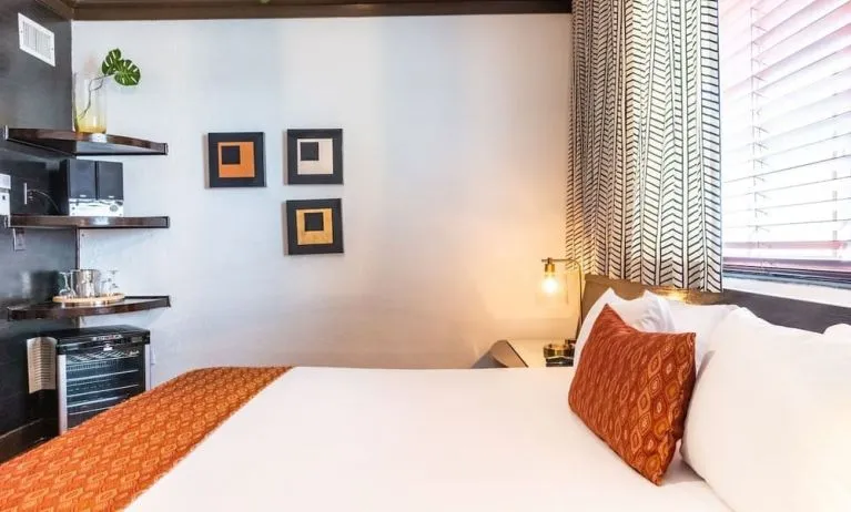 King bed at Hotel Chelsea, A South Beach Group Hotel.
