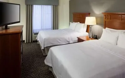 Day use twin room at Homewood Suites By Hilton Agoura Hills.