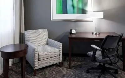 Day use room's workspace at Homewood Suites By Hilton San Jose Airport-Silicon Valley.