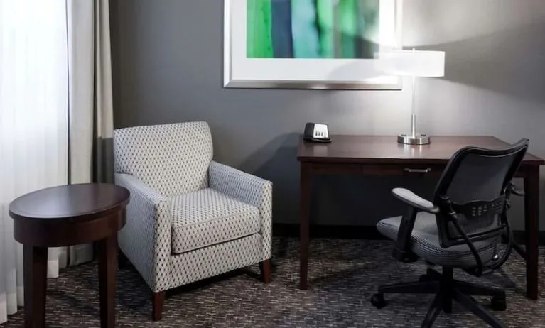 Day use room's workspace at Homewood Suites By Hilton San Jose Airport-Silicon Valley.