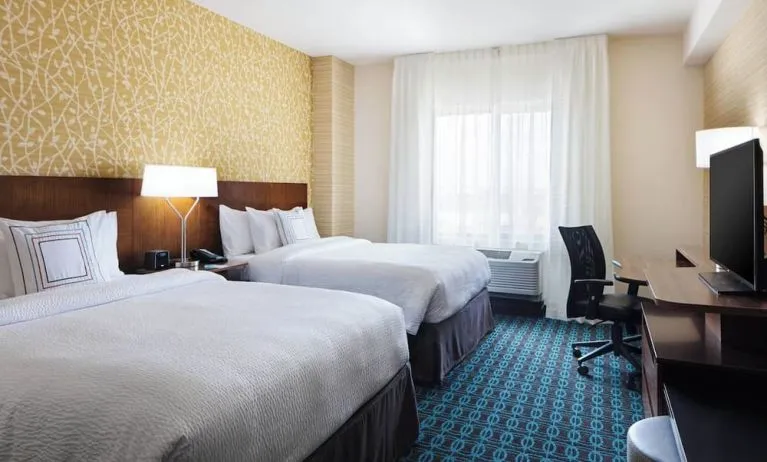 Queen beds available at Fairfield Inn & Suites By Marriott North Bergen.