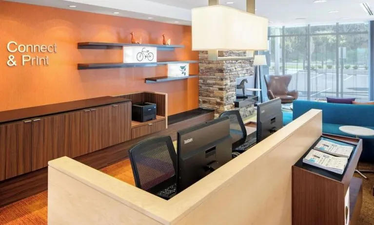 Business center at Fairfield Inn & Suites By Marriott North Bergen.