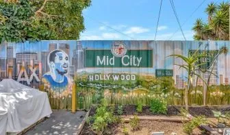 Wall mural at Mid City Inn - Los Angeles.