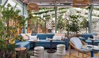 Dining area at Kimpton Theta New York - Times Square.