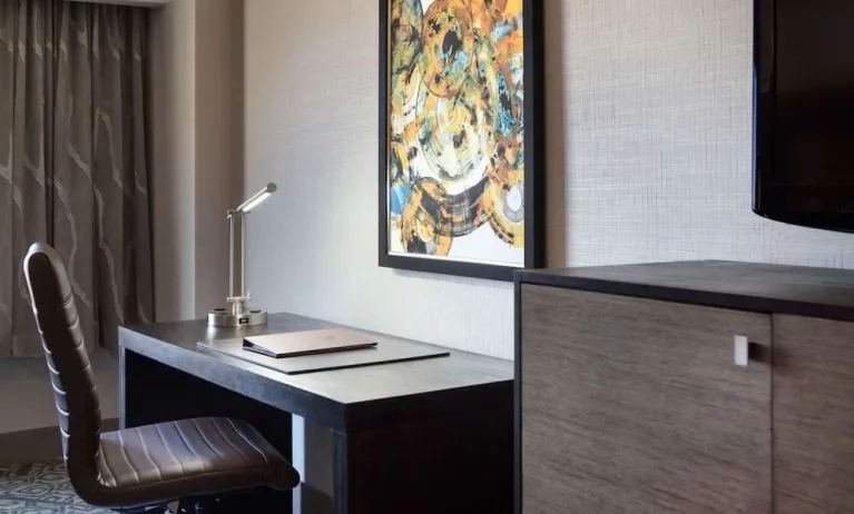 Day use room's workspace at DoubleTree By Hilton San Francisco Airport North Bayfront.