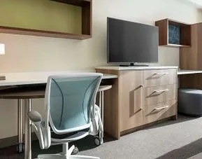 Day use room's workspace at 	Home2 Suites By Hilton Denver Downtown Convention Center.