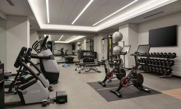 Well equipped fitness center at Tru By Hilton Denver Downtown Convention Center.