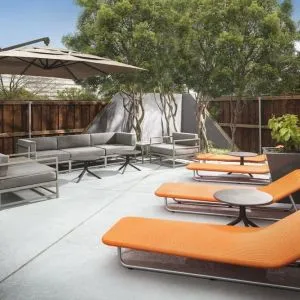 Lounge chairs at Crowne Plaza Dallas Market Ctr - Love Field.