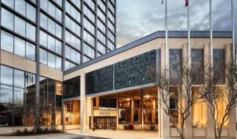 Hotel entrance at Crowne Plaza Dallas Market Ctr - Love Field.