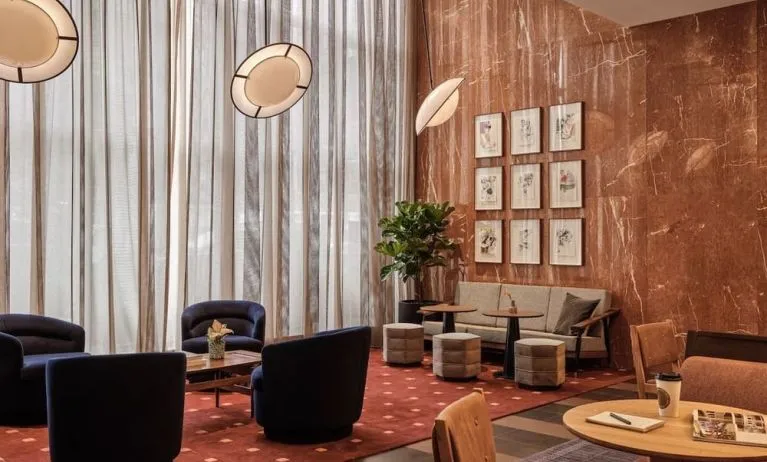 Lobby lounge perfect for coworking at Romer Hell's Kitchen.