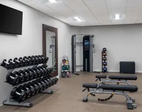Well equipped fitness center at Hilton Indianapolis Hotel & Suites.