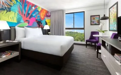 Day use room with natural light at Hotel Studio Allston.