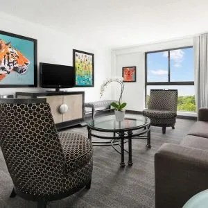 Day use room with living area at Hotel Studio Allston.