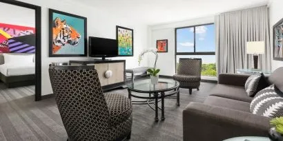 Day use room with living area at Hotel Studio Allston.