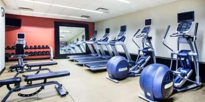 Fitness center at Hilton Garden Inn New York/West 35th Street.
