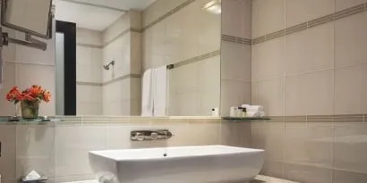 Private guest bathroom at Royalton Park Avenue.