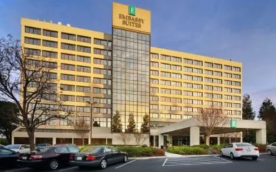Parking area at Embassy Suites By Hilton Santa Clara Silicon Valley.