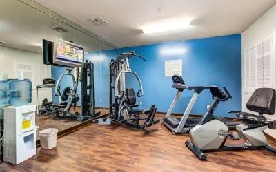 Fitness center available at Comfort Inn Pomona Near Fairplex.