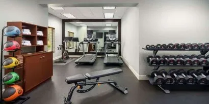 Fitness center at Homewood Suites By Hilton Miami Airport-Blue Lagoon.