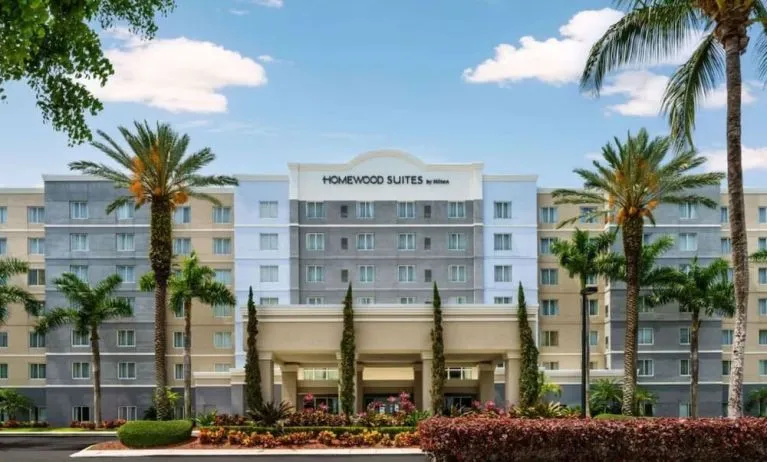 Hotel exterior at Homewood Suites By Hilton Miami Airport-Blue Lagoon.