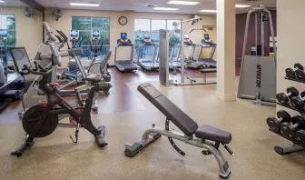 Fitness center at Hilton San Antonio Hill Country.
