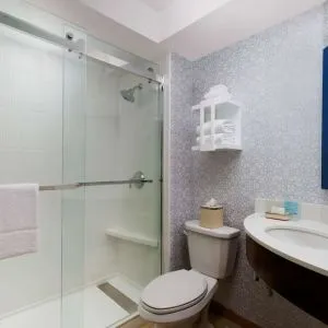 Guest bathroom with shower at Hampton Inn Ft. Lauderdale-Cypress Creek.