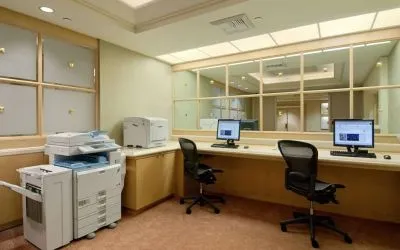Dedicated business center at Hilton Los Angeles Airport.