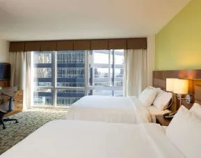 Day use twin room with work desk at Hilton Garden Inn New York/Manhattan-Midtown East.